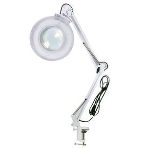 Лампа-лупа настільна LED на струбціні, фото 2