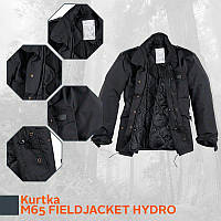 Куртка мужская демисезонная защитная, Черная Водоотталкивающая парка влаго-ветрозащитная осень-зима-весна
