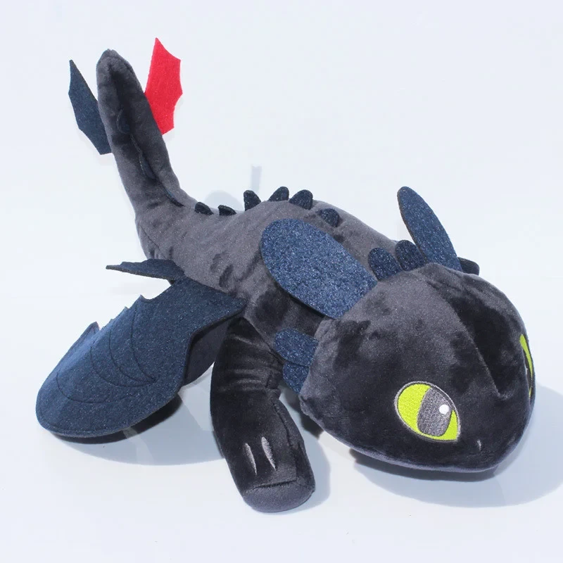 Гипоаллергенная игрушка-обнимашка дракон Беззубик, Ночная Фурия 35 см Черный - фото 5 - id-p2020541475