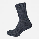 Набір шкарпеток чоловічий Лео Тепло Карпат вовна 40-41 5 пар Сірий + Термос 0.5 л, фото 2