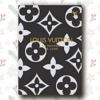 Недатированный ежедневник Louis Vuitton А5 с цветочным принтом черно-белым, женский деловой блокнот 208 стр