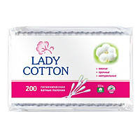 Lady Cotton Палочки ватные в полиэтиленовом пакете 200шт