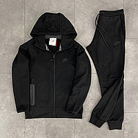 Спортивний костюм Nike Tech Fleece чоловічий чорний кофта та штани весна осінь брендовий найк теч фліс