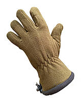 Двойные флисовые зимние перчатки с утеплителем Хаки
