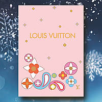 Недатированный ежедневник женский Louis Vuitton А5 розовый цветочный принт, деловой блокнот, планер 208стр