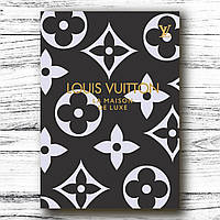 Мужской недатированный ежедневник Louis Vuitton А5 с цветочным принтом черно-белым, деловой блокнот 208 стр