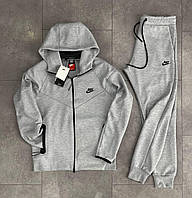 Спортивний костюм Nike Tech Fleece чоловічий сірий кофта та штани весна осінь брендовий найк теч фліс
