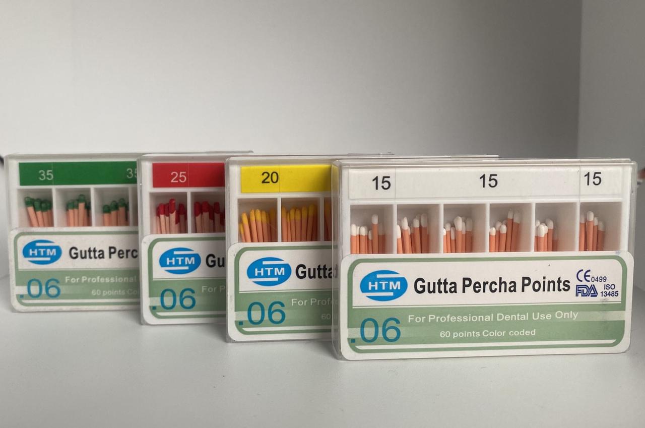 НТМ штифти гуттаперувальні, конус. 06, асортимент N35(60 шт.)