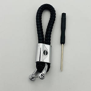 Брелок для ключів шкіряний кіска екошкіра чорний міні Mini