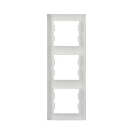 Рамка Schneider Electric Asfora бiла тримісна вертикальна EPH5810321, фото 3