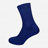 Набір чоловічих шкарпеток Лео Тепло Карпат вовна 42-43 5 пар Синій + Термос 0.5 л, фото 2