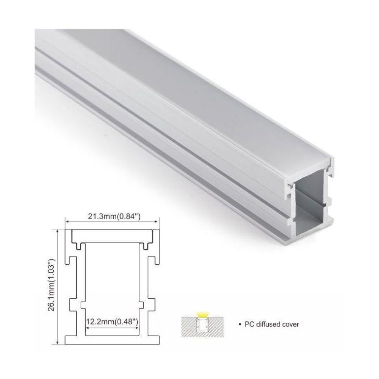 Розсіювач матовий 2м до Led профілю LP-SALP034 (в ламелях по 2м) 18852