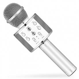 Караоке мікрофон з колонкою WS-858 бездротовий (WS-858(Silver))