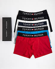 Подарунковий набір чоловічих трусів Tommy Hilfiger у фірмовому пакованні 3 штуки бавовна, фото 3