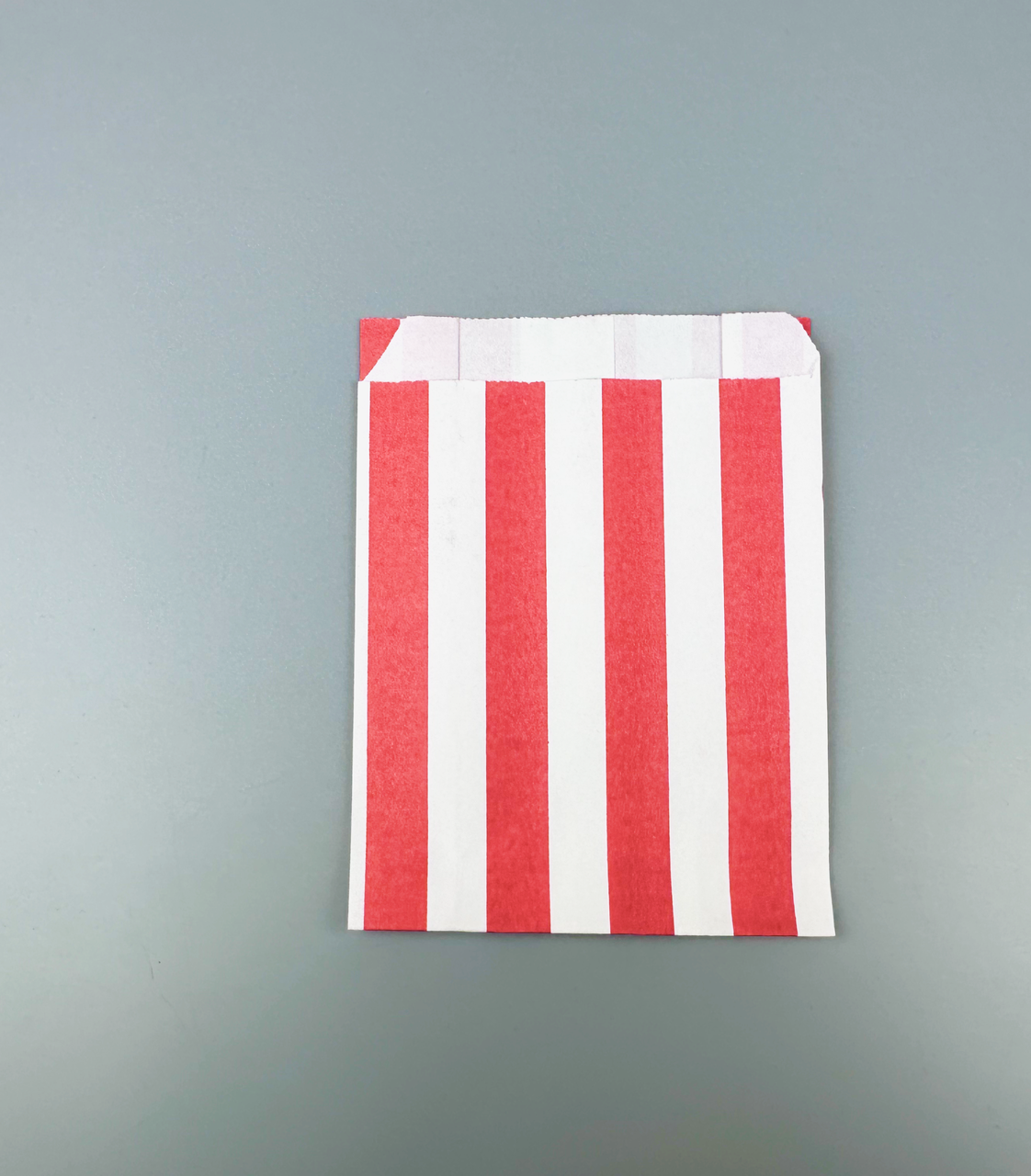 Паперовий пакет для нагетсів та фрі, жиростійкий 160х120х50 мм червоні полоски
