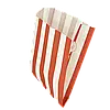 Паперовий пакет для нагетсів та фрі, жиростійкий 160х120х50 мм червоні полоски - 2