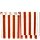 Паперовий пакет для нагетсів та фрі, жиростійкий 160х120х50 мм червоні полоски, фото 3