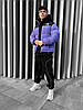 Чоловічий пуховик The North Face 700 TNF фіолетовий куртка Норд Фейс ТНФ коротка зимовий одяг, фото 3