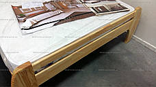 Ліжко двоспальне з масиву сосни Galaxy Мікс меблі, колір на вибір, фото 4