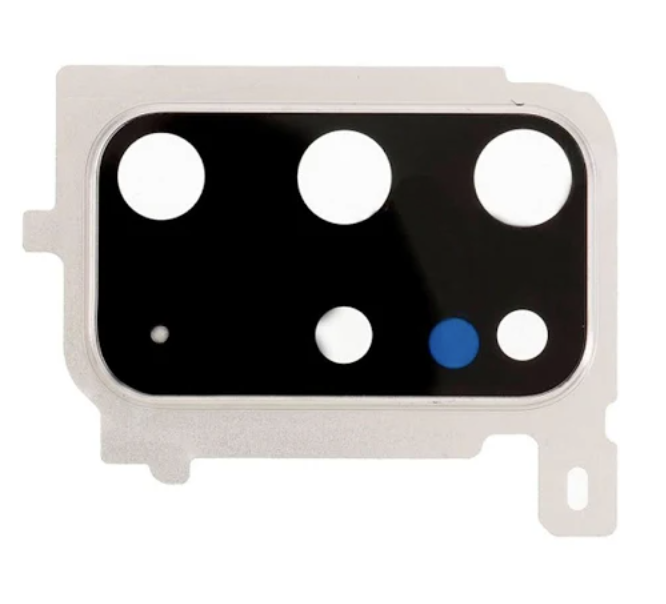 Скло камери для Samsung G985 Galaxy S20 Plus, біле, з рамкою