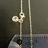 Колье із лимоного золота з підвіскою конюшина та вставкою малахіт 4,88 арт.131240 код.978617499, фото 4