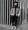 Рефлективний чоловічий пуховик The North Face 700 reflective куртка сіра Норт Фейс ТНФ зимовий TNF молодіжний унісекс, фото 3