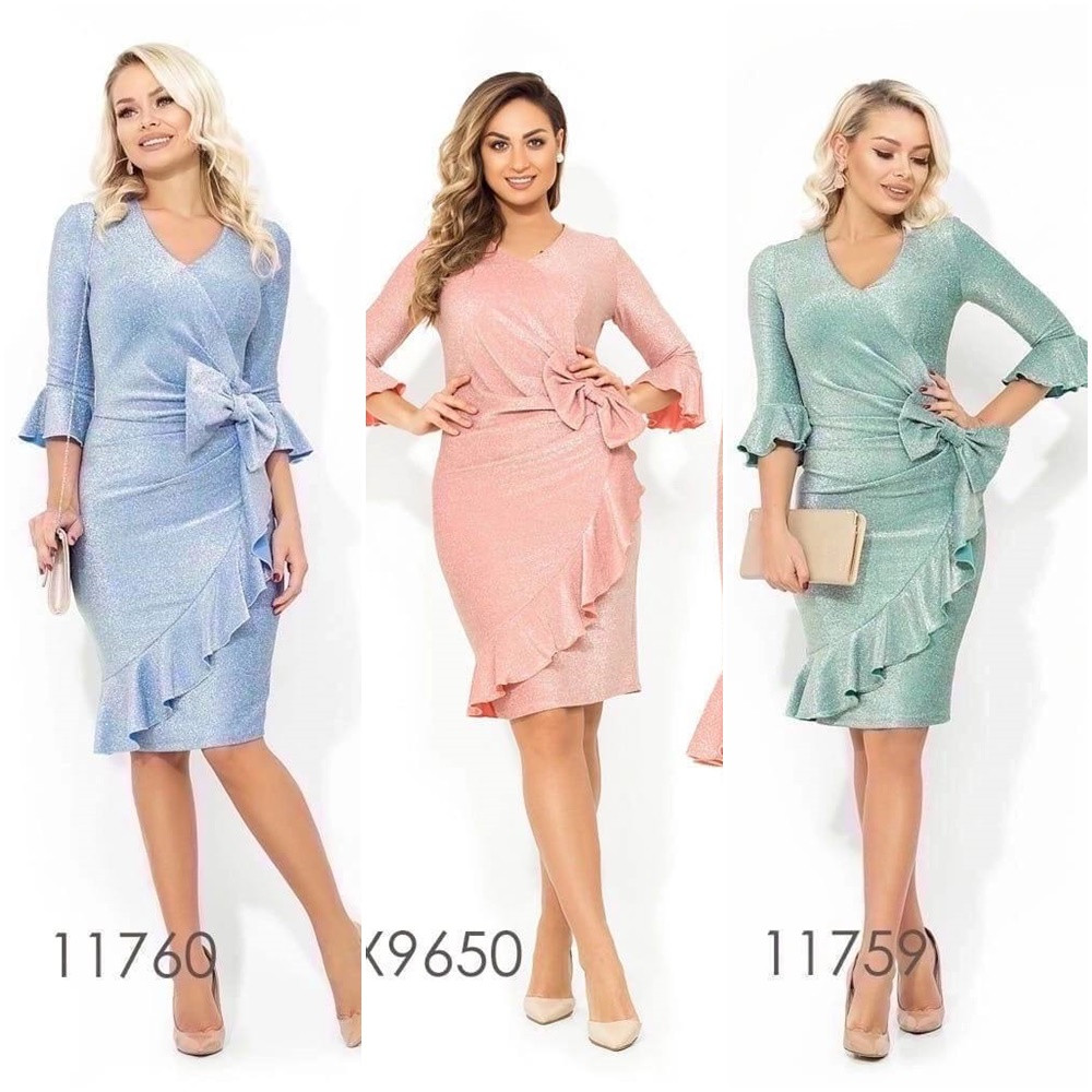 Люрексова сукня на запах