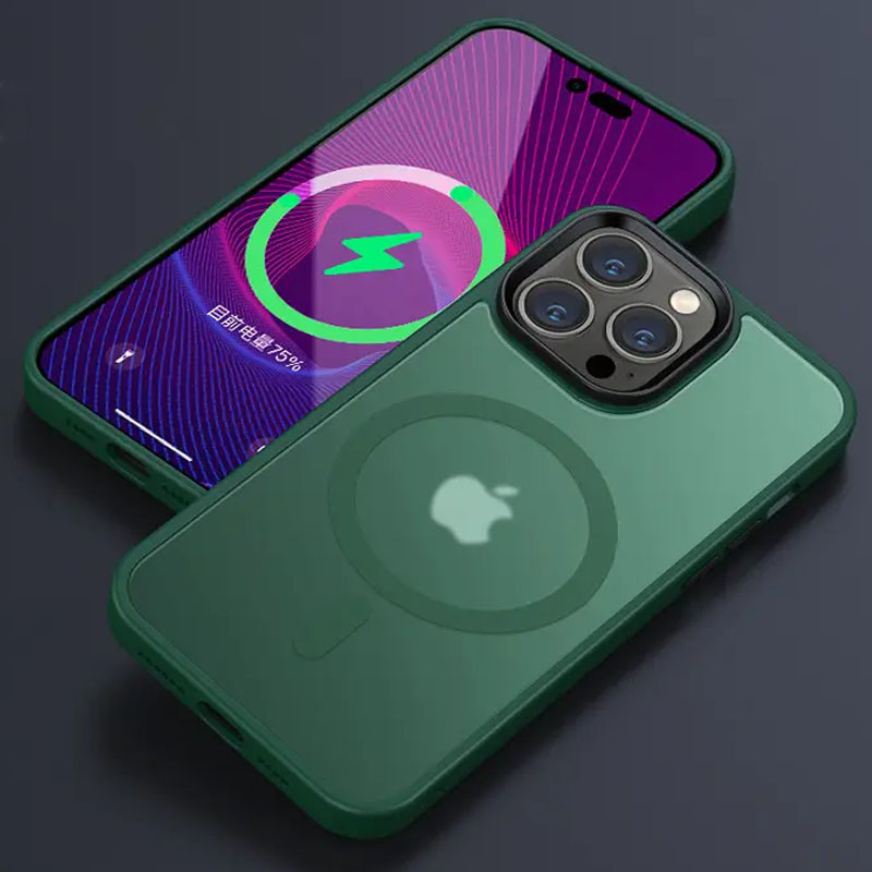 TPU+PC чехол Metal Buttons with MagSafe Colorful для Apple iPhone 15 Pro (6.1") NBM - фото 2 - id-p1934905160