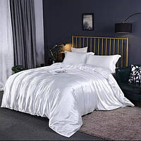 Простирадло на гумці білий атлас