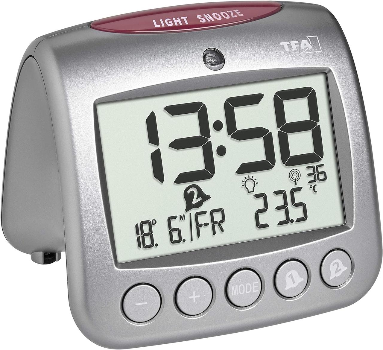 Настільний цифровий годинник з будильником TFA Sonio 2.0