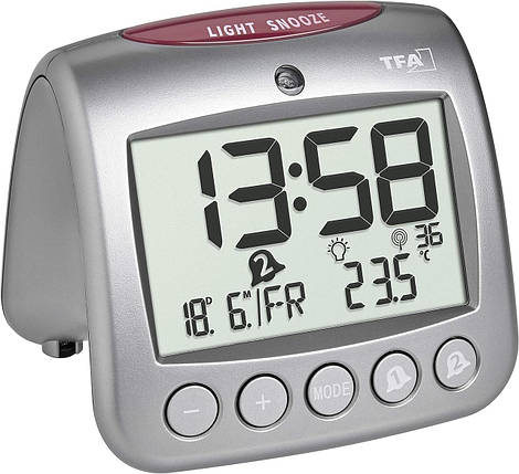 Настільний цифровий годинник з будильником TFA Sonio 2.0, фото 1