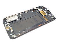 Уценка. Дисплей Samsung S6 Edge G925F модуль черный Сервисный оригинал с разборки (разбит, пятно)