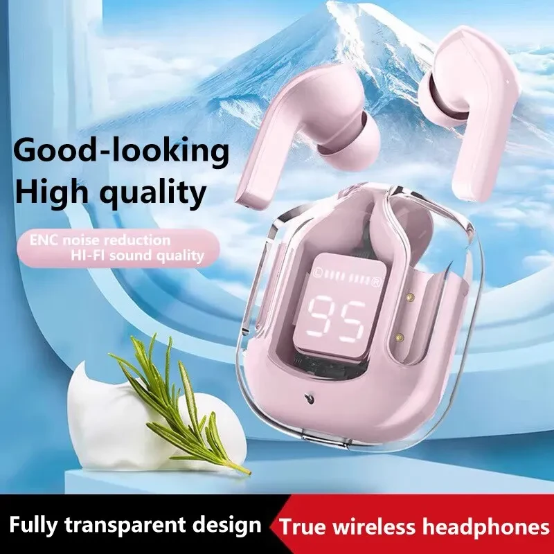 Бездротові навушники TWS CY-T2 AIR 31 блютуз вакуумні з мікрофоном Bluetooth 5,0 рожеві
