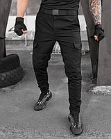 Чоловічі брюки карго Aggressive чорні, чоловічі чорні штани, чоловічі штани в чорному кольорі