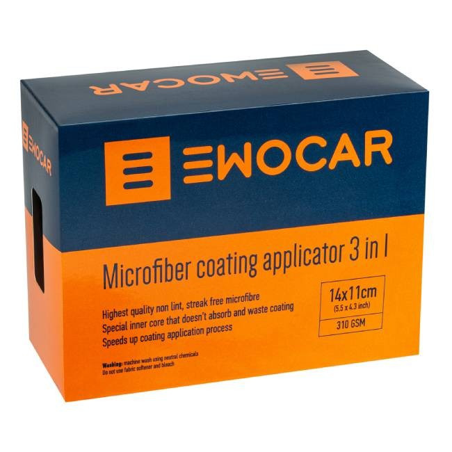 Аплікатор для нанесення покриттів Microfiber Coating Applicator 3 in 1 Ewocar, фото 1