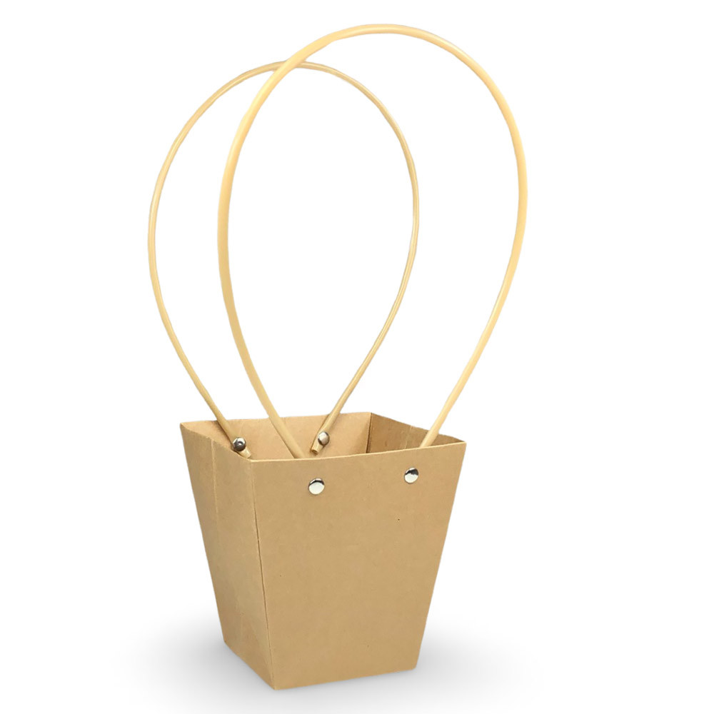 Паперова сумка -трапеція вологостійка для букетів крафт, фото 1