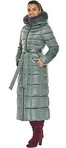 Турмалінова жіноча куртка зі вшитим капюшоном модель 59485