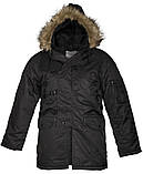 Парка куртка Аляска USA N3B чорна 10181002 Mil-Tec-S, фото 2