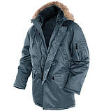 Парка куртка Аляска USA N3B Синя 10181003 Mil-Tec-2XL, фото 3
