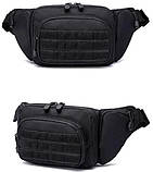 Бананка сумка нагрудна поясна Чорна KT7000002, фото 2