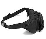 Бананка сумка нагрудна поясна Чорна KT7000002, фото 5