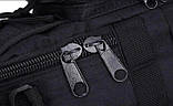 Сумка нагрудна тактична через плече Чорна A743, фото 3