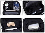 Сумка нагрудна тактична через плече Чорна A743, фото 5