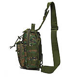 Сумка нагрудна тактична через плече Темний піксель A744, фото 2