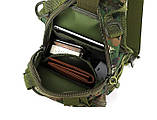 Сумка нагрудна тактична через плече Темний піксель A744, фото 5