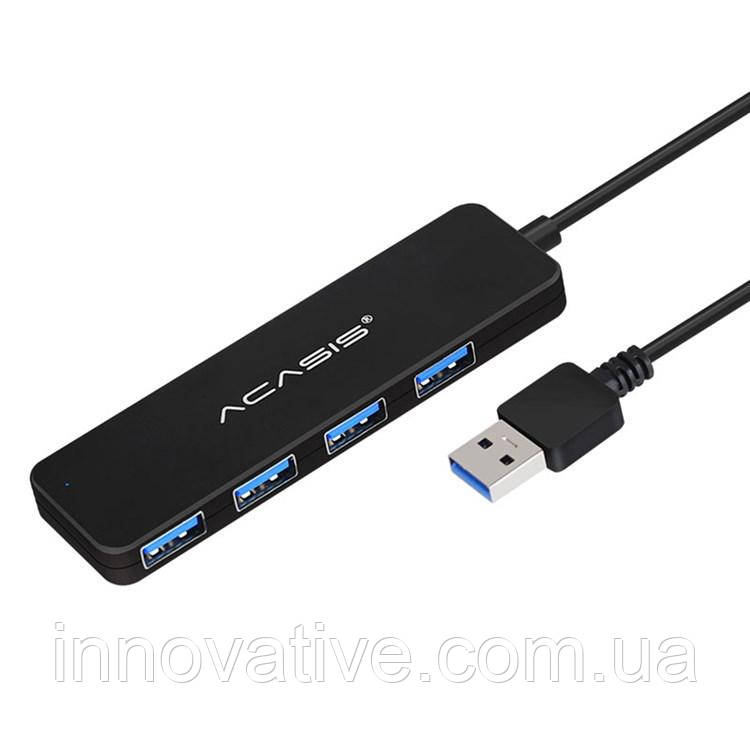 USB hub Acasis AB3-L42 на 4 порти USB 3.0 (Чорний)