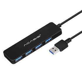 USB hub Acasis AB3-L42 на 4 порти USB 3.0 (Чорний)