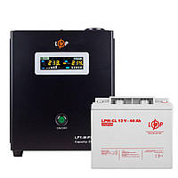 Комплект резервного питания UPS 500VA+АКБ GEL 520W LogicPower (ИБП 350W+40Ah батарея гелевая)
