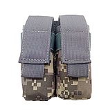 Подвійний подсумок Molle Double Mag Pouch для магазинів 6001 Сірий піксель, фото 9