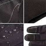 Водовідштовхувальні захисні вітрозахисні Softshell на флісі рукавички Чорні 9001 - L, фото 8